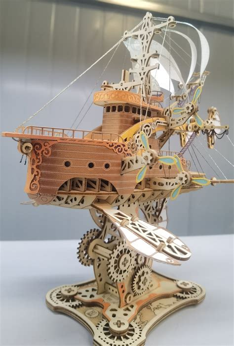 Steampunk Fantasy Airship Model Kit 421 Pcs Home Decor Wooden - Etsy