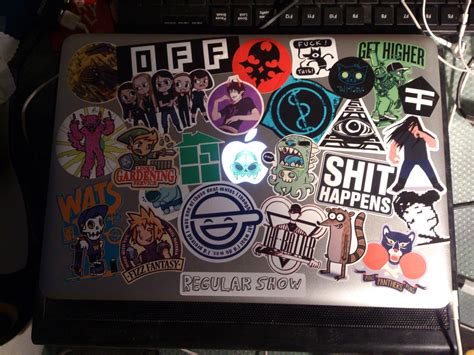 my macbook covered with stickers by Dead-Batter on DeviantArt