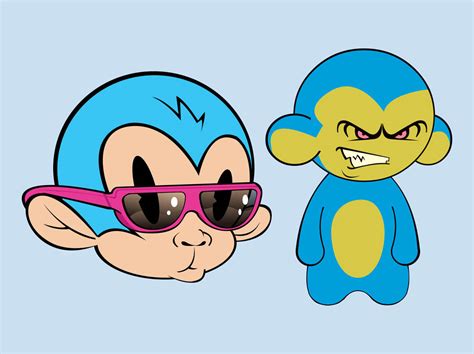 Cool Cartoon Monkeys Vector Art & Graphics | freevector.com