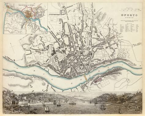 Porto Map Old Map of Porto Print City Map Print Plan of | Etsy