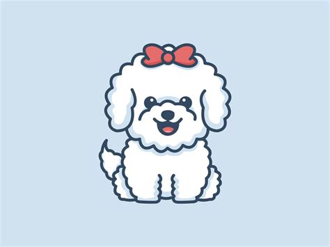 Bichon Frise by Alfrey Davilla | vaneltia on Dribbble Dog Face Drawing, Poodle Drawing, Cute Dog ...