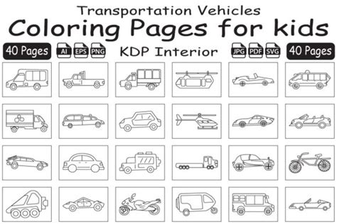 Transportation Vehicles Coloring Pages Grafik Von tanvir enayet ...