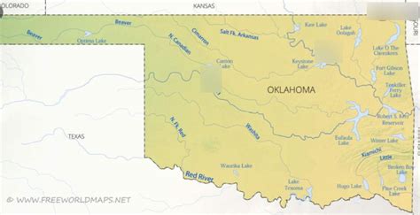 Oklahoma River Map Diagram | Quizlet