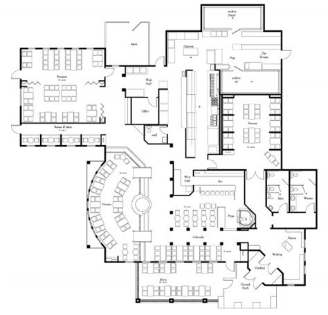 How to Design a Restaurant Floor Plan: Restaurant Layouts, Blueprints ...