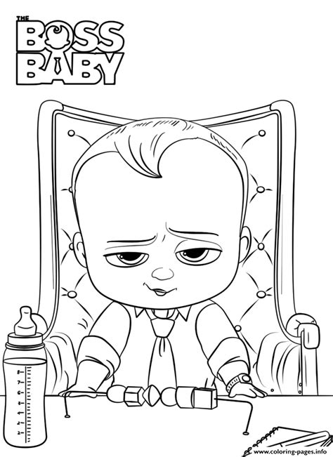 Boss Baby 2 Like A Boss President Coloring page Printable