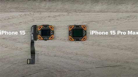 iPhone 15 & iPhone 15 Pro camera sensors pose side-by-side