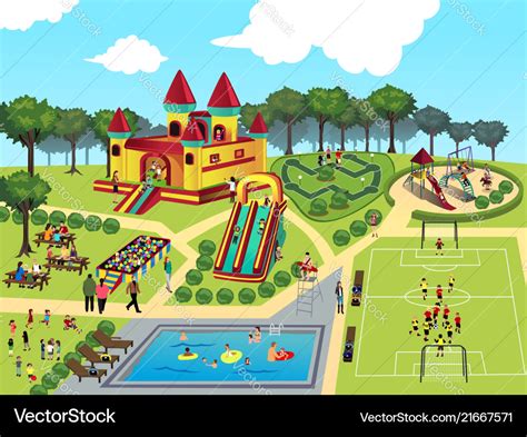 Playground map Royalty Free Vector Image - VectorStock