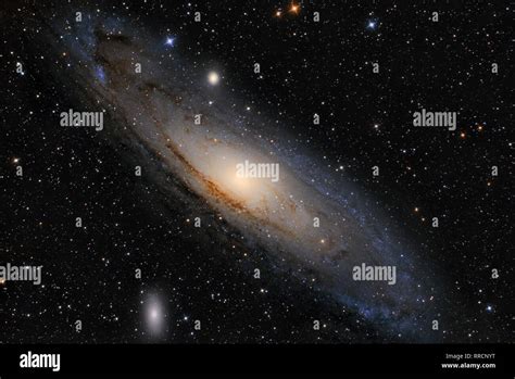 Andromeda Galaxy (M31) and its satellite galaxies (M32 and M110) in ...