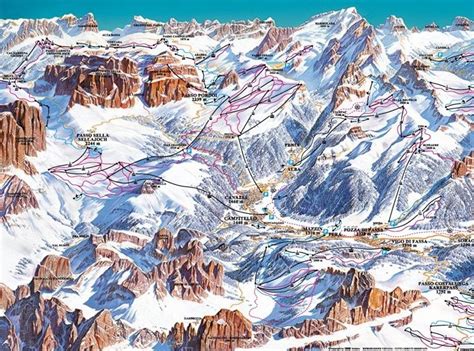 Canazei piste map