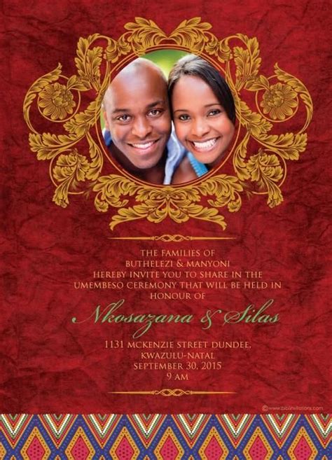 Thandeka South African Umabo Traditional Wedding Invitation in 2020 ...