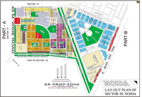 Layout Plan of Noida Sector-50 HD Map