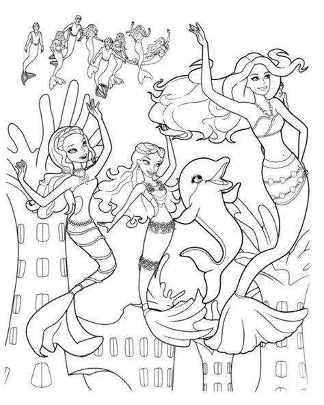 Barbie Mermaid Coloring Pages - Best Coloring Pages For Kids | Ücretsiz boyama kitapları, Boyama ...