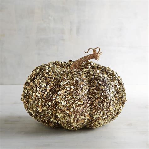 Gold Glitter Pumpkin | Glamorous Halloween Decor | POPSUGAR Home Photo 11