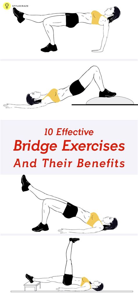 15 Effective Bridge Exercises And Their Benefits You Need To Know | Bridge workout, Exercise ...