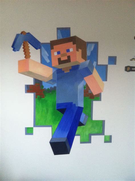 Minecraft Mural | Mural, Minecraft drawings, Minecraft room