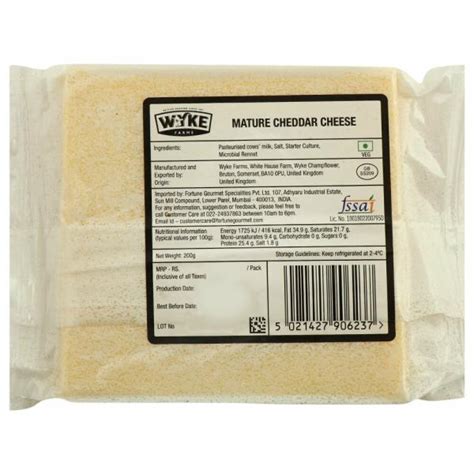 Wyke Farms Mature Cheddar Cheese 200 g (Pack) - JioMart