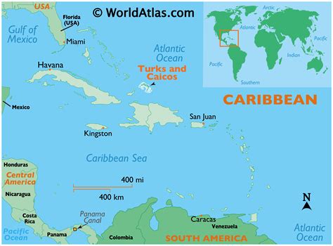 Turks and Caicos Map / Geography of Turks and Caicos / Map of Turks and Caicos - Worldatlas.com