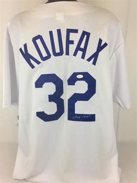 Sandy Koufax Autographed Jersey - Majestic Rep Jsa Loa