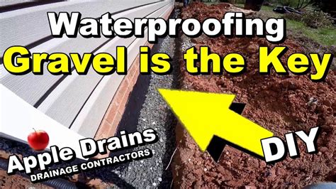 Exterior Waterproofing - Clay Soil, DIY, Gravel is the Key - YouTube