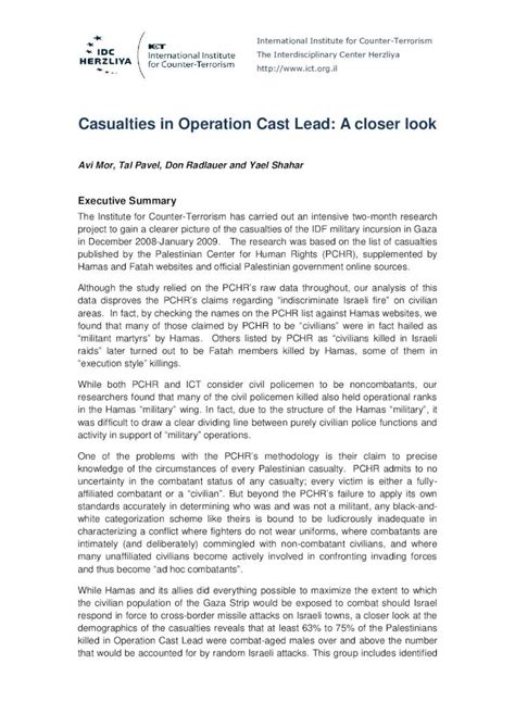 (PDF) Casualties in Operation Cast Lead: A closer look (ICT) - DOKUMEN.TIPS