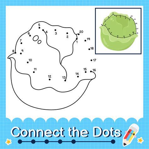 Connect the dots counting numbers 1 to 20 puzzle worksheet with Fruit ...