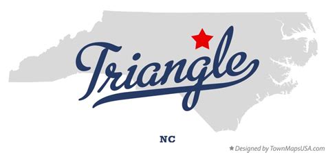 Map of Triangle, NC, North Carolina