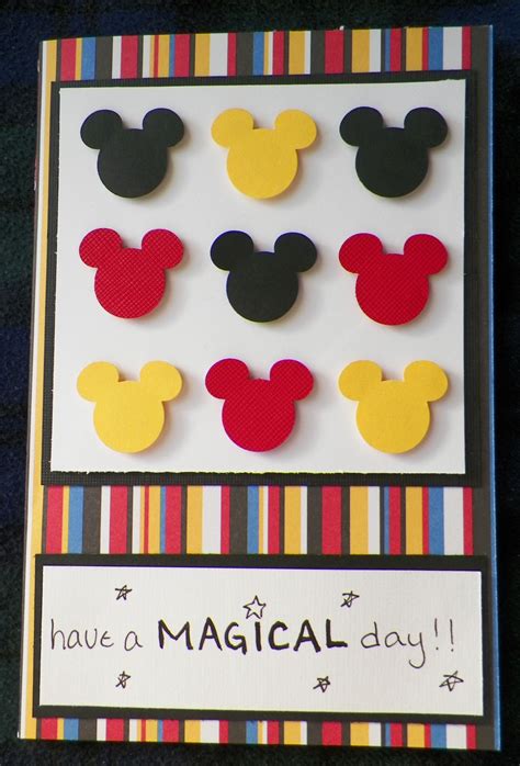 Handmade birthday card: have a magical day, mickey mouse | Handmade birthday cards, Disney cards ...