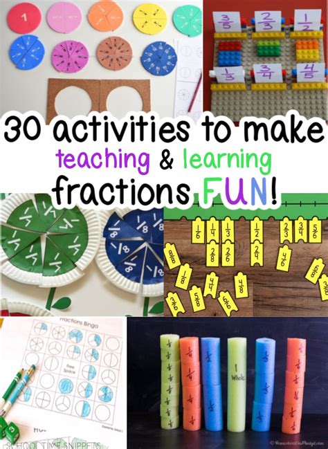 Make Fractions Fun! 30 Hands-on Activities and Games! | School Time Snippets