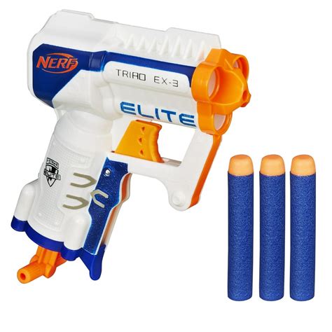 Nerf N-Strike Elite Triad EX-3 Blaster with 3 Nerf Elite Darts - Walmart.com - Walmart.com