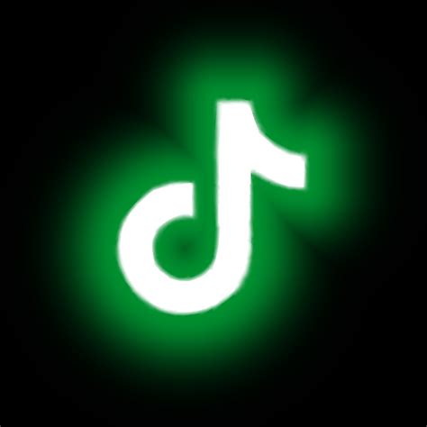 Neon green TikTok icon | Neon green tiktok icon, Glow in the dark app ...