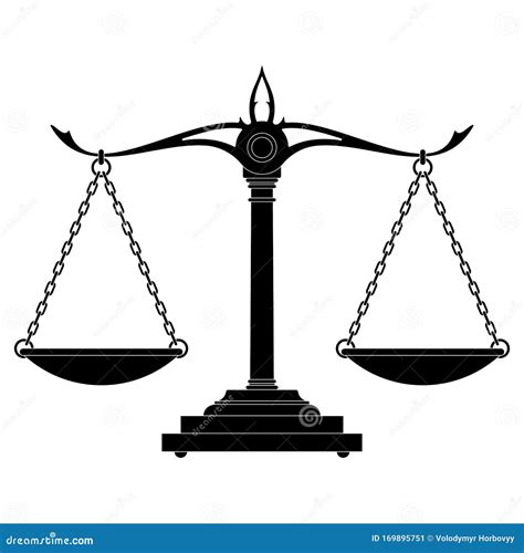 Scales of justice stock vector. Illustration of magistrate - 169895751