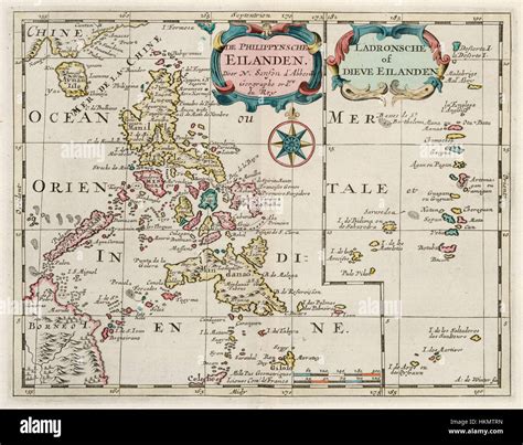 AMH-6671-KB Map of the Philippines and the Ladron islands Stock Photo - Alamy