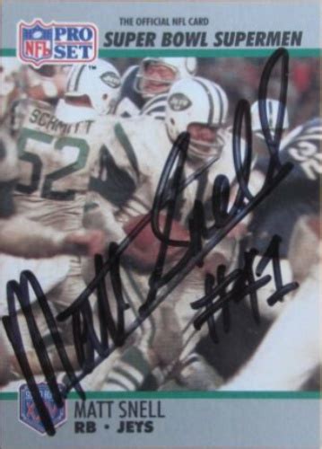 Matt Snell Autographs and Memorabilia | Sports, Football