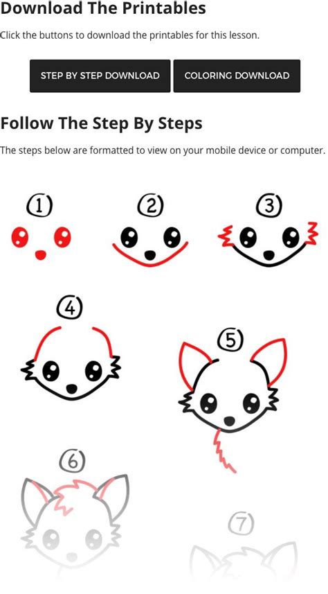 How To Draw A Arctic Fox Easy Things To Draw Cute Animals Drawing ...