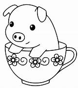 Baby Pig 9 sketch template