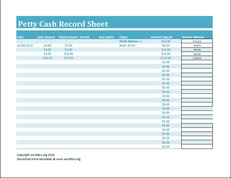 8+ Petty Cash Log Templates - Excel Templates