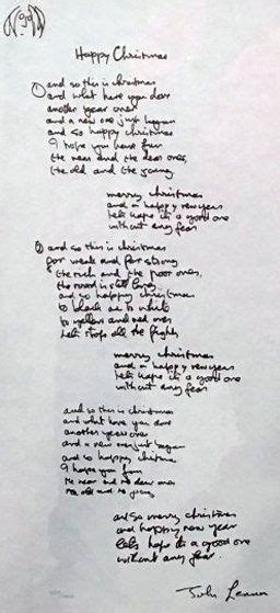 Happy Christmas Lyric 2005 by John Lennon | John lennon lyrics, John lennon, Christmas lyrics