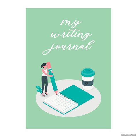 Writing Journal Cover Printable - Gridgit.com