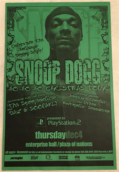 Snoop Dogg, Christmas Tour, Poster