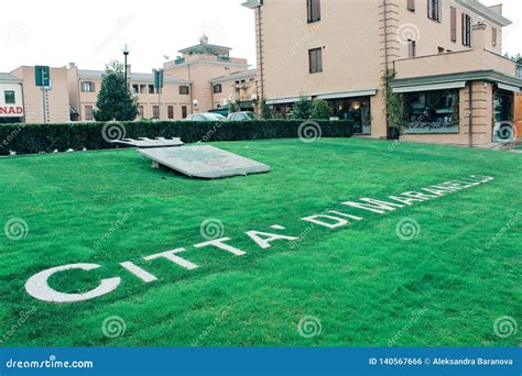 Maranello, Italy - 03 26 2013: View of the Streets of Maranello ...