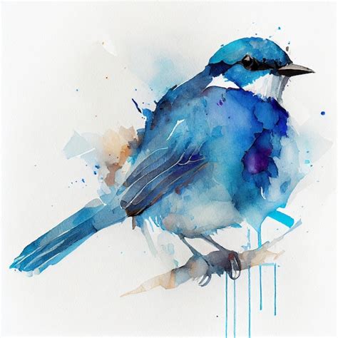 Premium Photo | Bird watercolor drawing paint