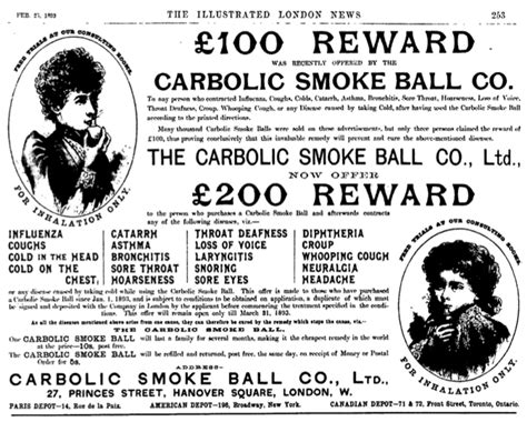 Carlill v Carbolic Smoke Ball Co : A Landmark Decision Which Came Amid ...