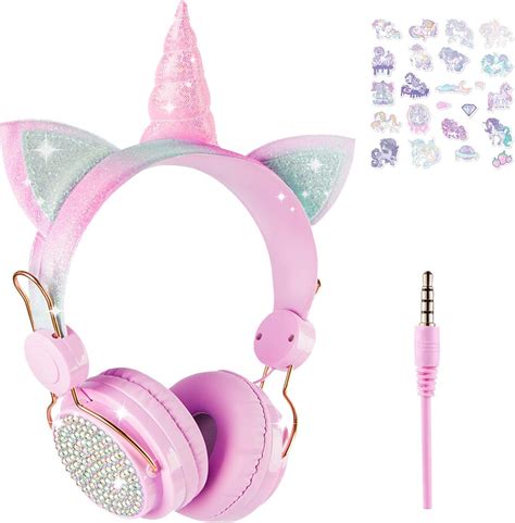 Amazon.com: Unicorn Kids Headphones for Girls Children Teens, Wired ...