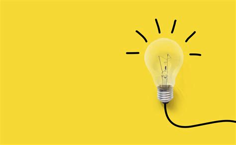 Creative thinking ideas brain innovation concept. Light bulb on yellow background - BizWitty