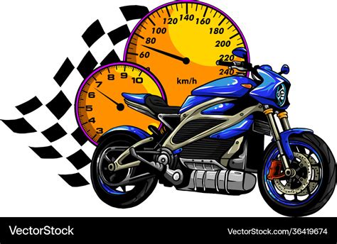 A motorcycle racer sport Royalty Free Vector Image