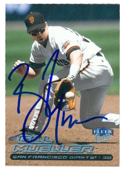 Bill Mueller autographed baseball card (San Francisco Giants) 2000 ...