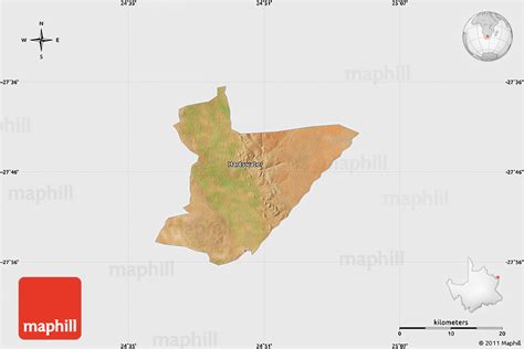 Satellite Map of HARTSWATER, single color outside