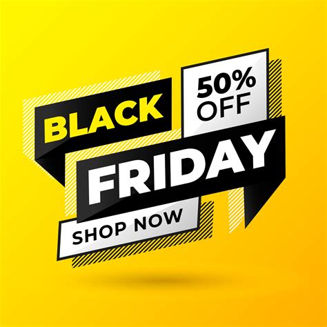 Download Modern Black Friday Banner With Yellow Background for free ...