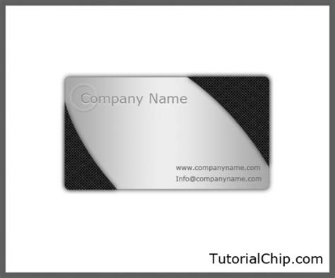 Download Free: Metallic Business Card PSD File - TutorialChip