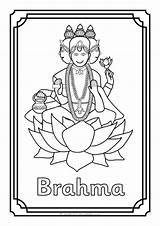Hindu Gods And Goddesses Coloring Pages Sketch Page sketch template